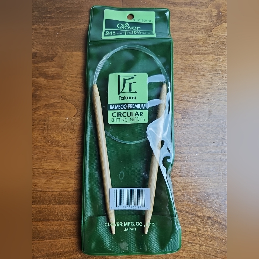 Clover Takumi Bamboo No. 10.5"- 24" Circular Knitting Needle #3016  Fiber Art